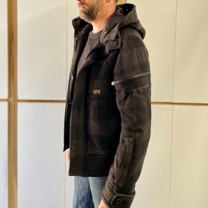 G-STAR RAW Plaid Wool Bomber Jacket